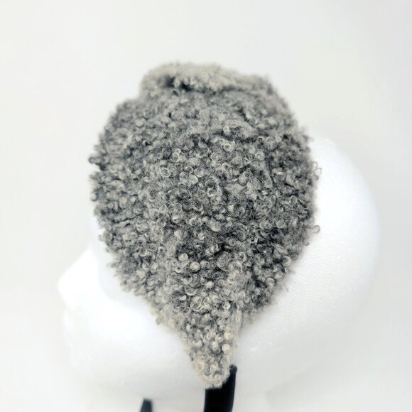 Vintage Lamb Sheep Fur Headpiece Gray Ties Poms main image 6